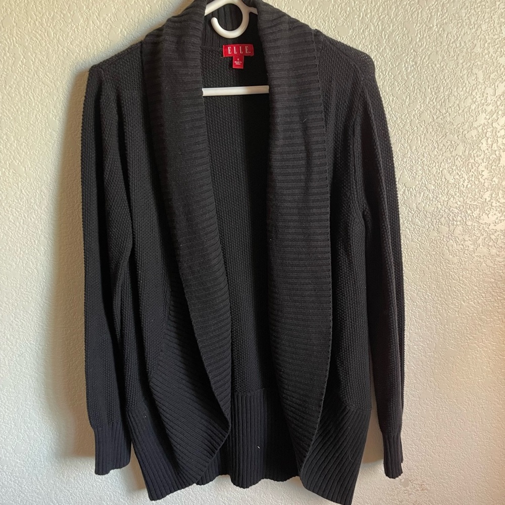 Elle black cardigan oversized small